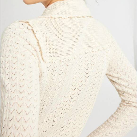 NEW MILLE andie cardigan in ivory - Picture 3 of 5